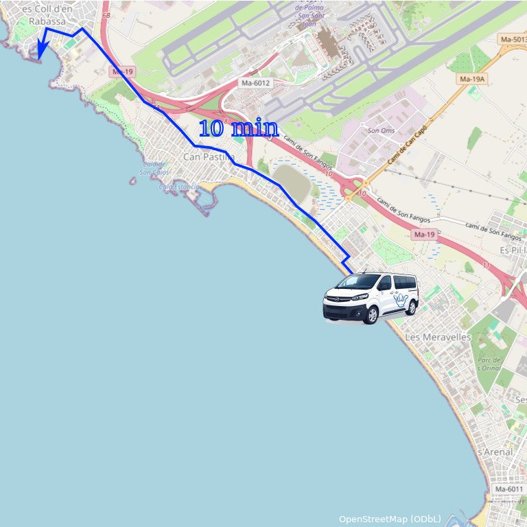 Harbor area in Cala Gamba